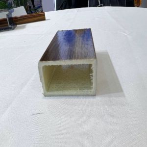 Buy cheap Versatile FRP Rectangular Tube For Different Industries And Environments With Wood Pattern Surface product