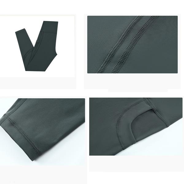 Nylon Spandex Workout Pocket Yoga Pants Gym High Density For Women