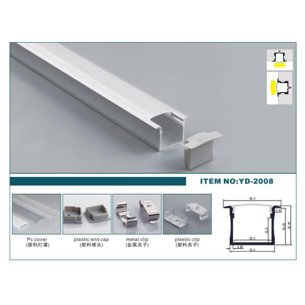 Recessed Strip Lights LED U Channel Aluminum 24*21mm Corrosion Proof