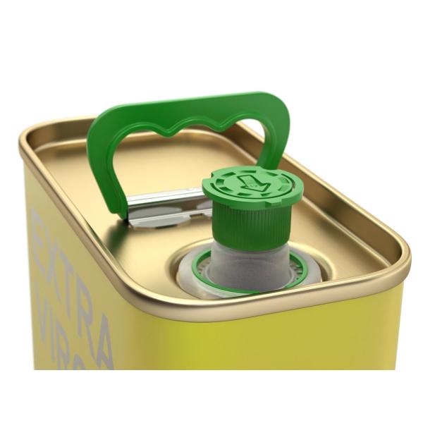 DADI 3L Rectangular Food Oil Can Empty Tin Metal Tin Can with Spout Lid Durable Tinplate