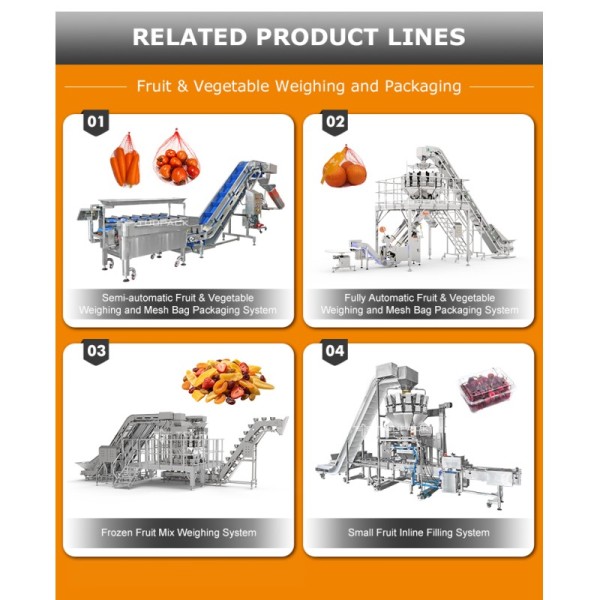Fruit Tray Sealing Packaging Line | With Automatic Tray Denester & Fruit Linear Weigher