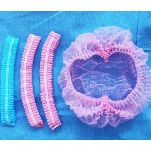 Surgery Clip Disposable Bouffant Cap Non Woven Elastic S-2XL For Medical