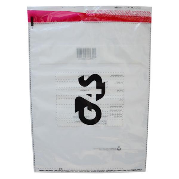 Custom Cash Tamper Evident Bank Deposit Money Security Bags With Serial Number