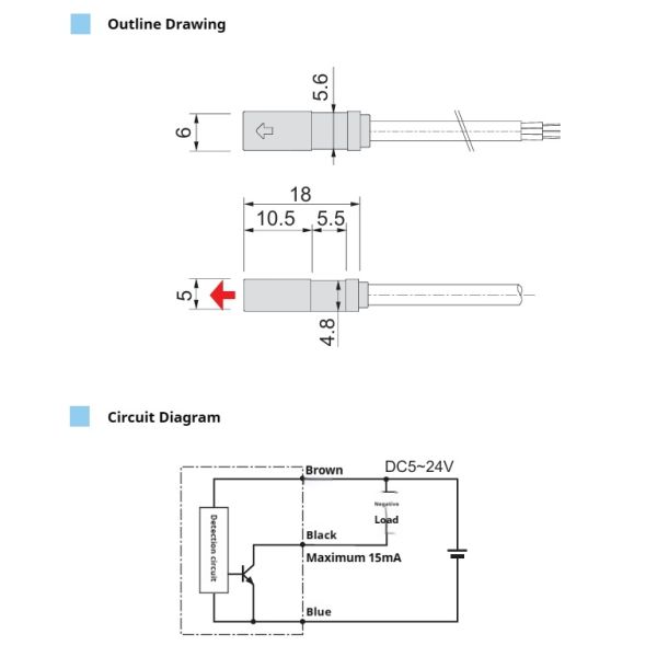 Non-contact Overstroke Detection Magnetic Proximity Forward Sensors for Automated Intelligent Equipment ZPS003H