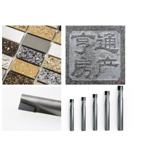 50-100mm Length PCD Milling Cutter PCD End Mills Stone Processing Tools