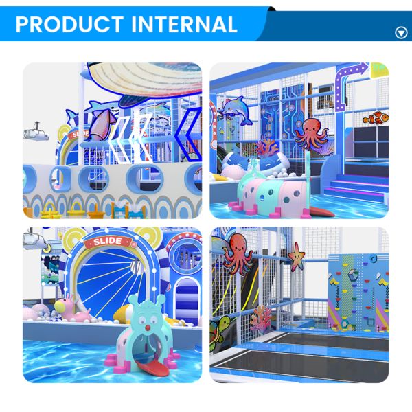 Custom Indoor Playground Equipment 280m² Ocean Theme Park