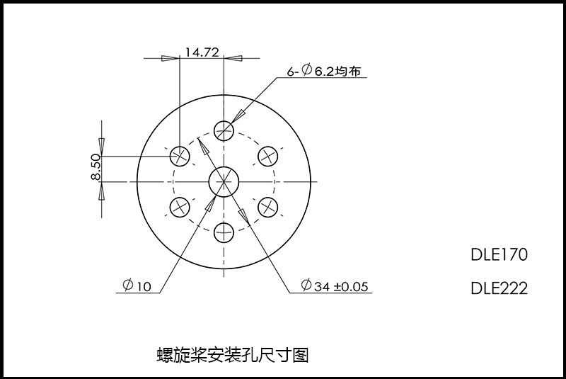 DLE222 Model Airplane Gasoline Engine Four Cylinder Two Stroke Side Exhaust Natural Air-cooled Hand Starting 222CC Displacement