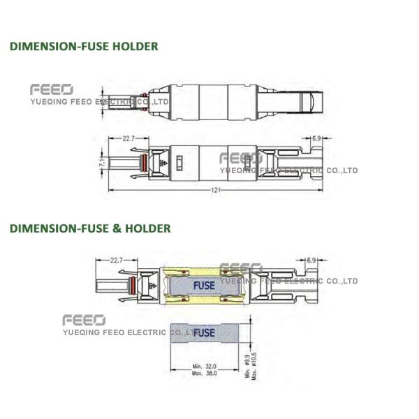 Tin Plated IP67 UL94-VO Solar Cable Connector