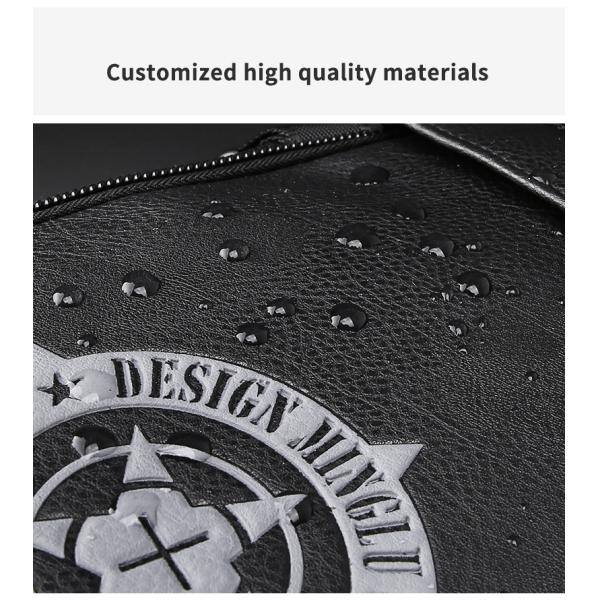 Black PU Waterproof Climbing Backpack Water Resistant Hiking Backpack OEM/ODM