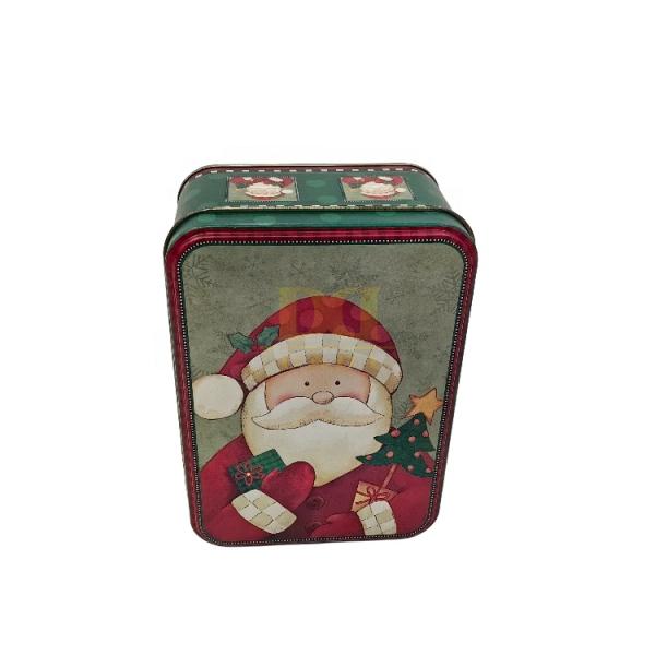 DADI Reusable Xmas Biscuit Tin Box ISO9001 Snowflake Textured Cookie Storage Tins