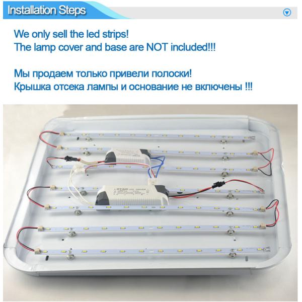 SMD5730 Bar Led Rigid Strip Lights Kit 9W 18W 27W 36W Kits For Ceiling Lights Panel Troffer Replacement