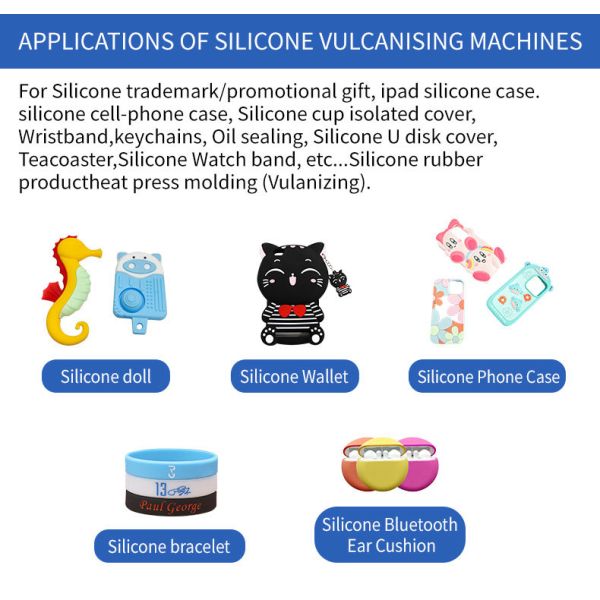 Automatic 70T Silicone Label Vulcanizing Machine for Crafts Keychain Making