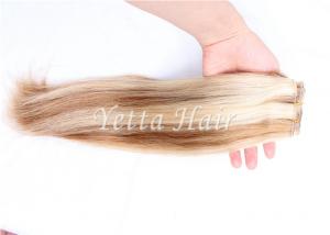 China 20 Inch White Blonde Russian Remy Hair Extensions No Permed No Matting on sale
