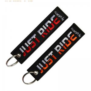 Buy cheap PMS Color Embroidered Keychain Tag 150*25MM Personalized Embroidered Keychains product