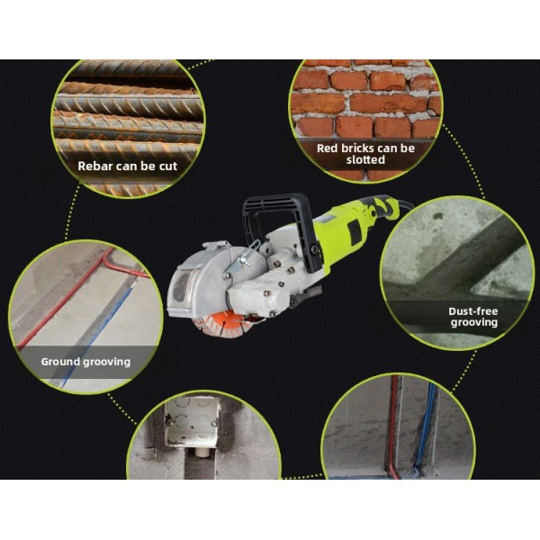 Slotting Machine 220V Dustless Wall Slotting Machine Automatic Concrete Cutting Machine for Electrical Installation