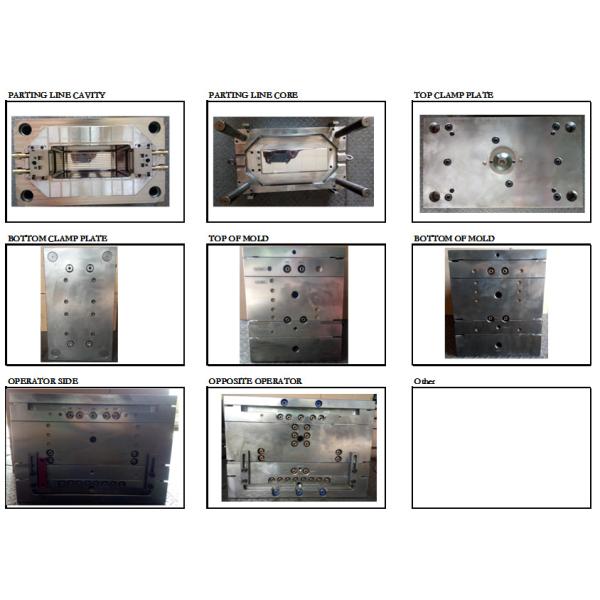 High Polish Plastic Injection Mold Maker PET Clear Color 5x12x8 Bin with Snap Ring