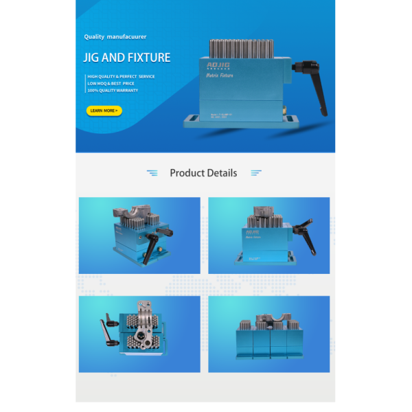 20mm Aluminium Flexible Fixture Rapid Holding Systems Positioning Tooling Fixture