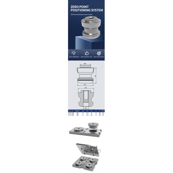 230g CNC Fixture Manual Zero Point Clamping System Directional Pins