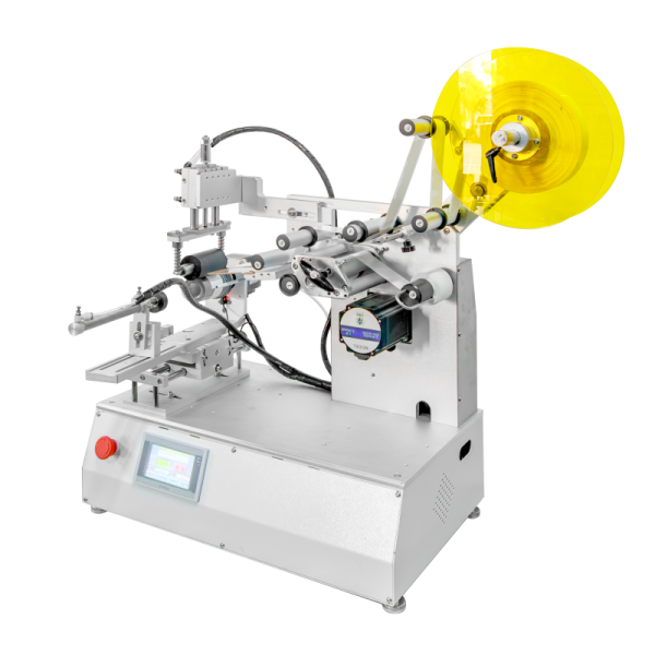 Desktop Semi Automatic Labeling Machine Conical U Shaped Dispenser For Coffee Plastic Cups