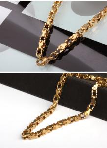China Fashion men jewelry stainless steel necklace thick men chains 51cm length gold color on sale