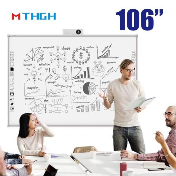 106 Inch Electromagnetic Touch Smart Interactive Whiteboard with 3840X2160 Screen Resolution for School and Conference