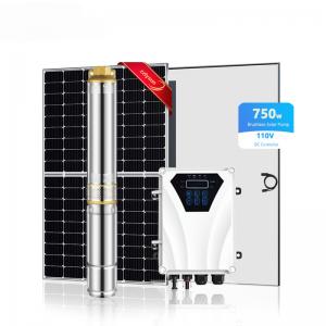 China Best price deepwell submersible deep well pumping system kit controller mppt irrigation solar pumps on sale