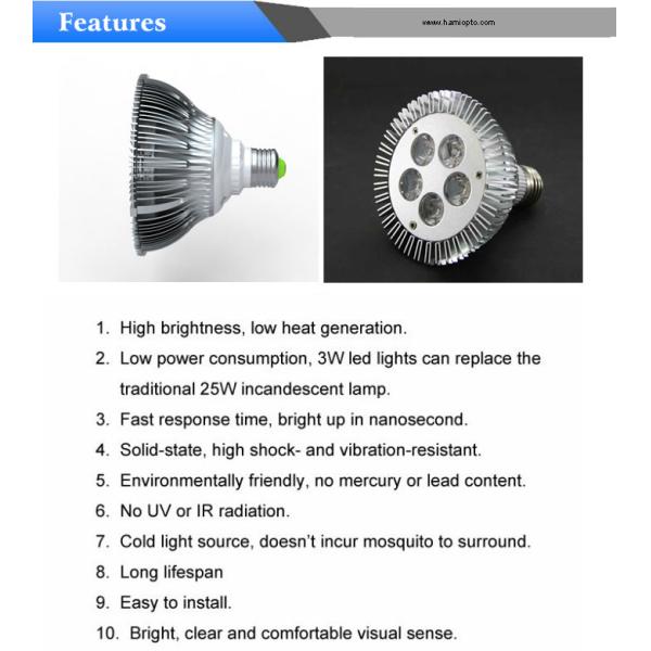 Cheap LED par light 5W with CE RoHs E27 5w led spotlight LED Par30