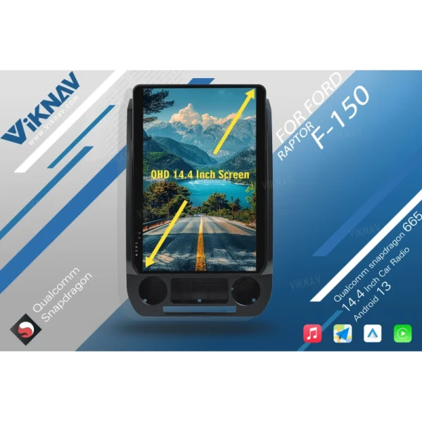 VIKNAV 14.4 " Android Car Radio For Ford F250 F350 F450 2015-2020 Carplay Android Auto