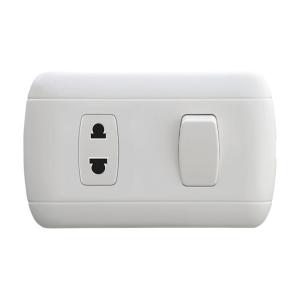 Buy cheap Silver Contact Electric Switch Socket C SERIES Fireproof ABS 1 Gang 2 Way Switch product