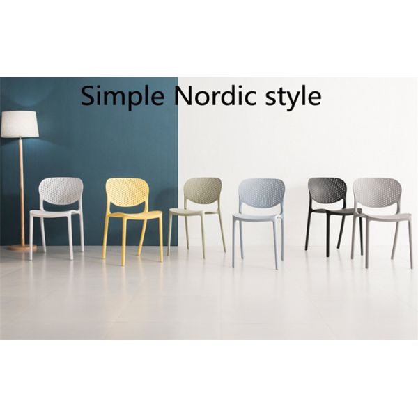 High Quality China Back Breathable Colorful Dining Stackable Plastic Chairs