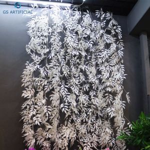 Green Artificial Tree Branches And Leaves / Artificial Willow Tree Strip