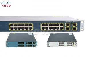 Buy cheap 10/100/1000Mbps Cisco Gigabyte POE Switch , Used Cisco Routers Switches 24 Ports product