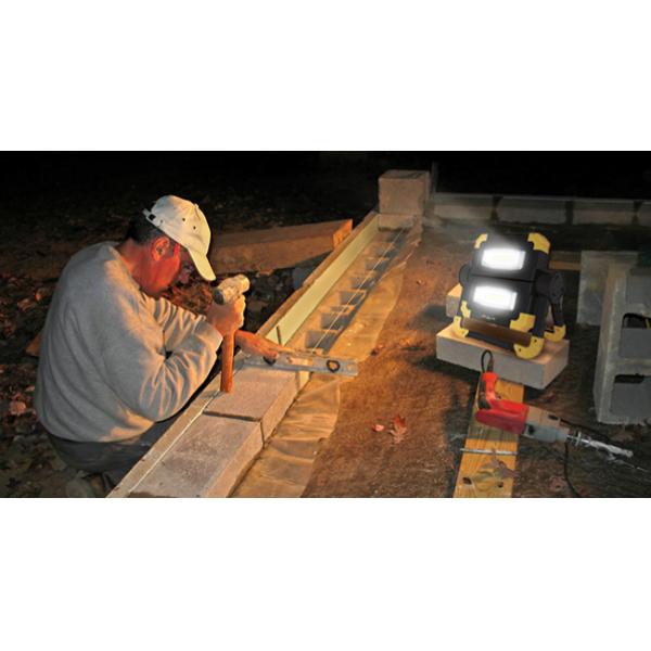 Rechargeable Portable LED Work Light with 2000 Lumens 360 Degree Rotation and 5000mAh Battery