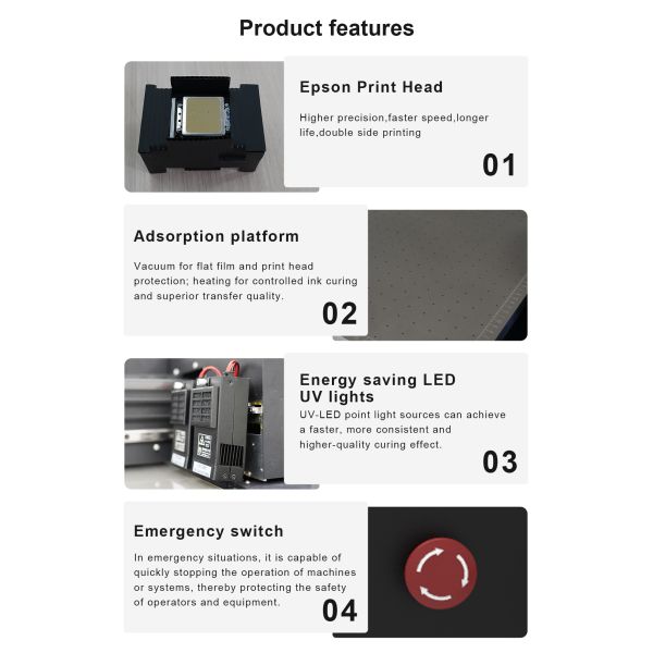 KECAI Factory Direct Supply High Speed A3 3040 UV Led Flatbed Printer With Double XP600 Print Heads for Acrylic Bottle Wood