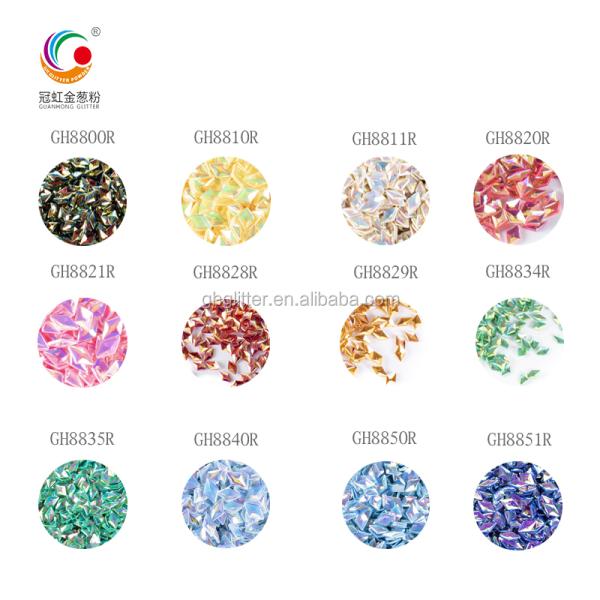 Multicolor Makeup Diamond Glitter Dust Pigment 3D Prismatic Star Chunky Shiny Powder