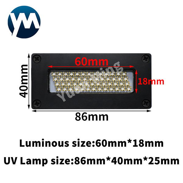 60x18mm 150W High Power UV LED Lamp for 365nm 395nm Water Cooling