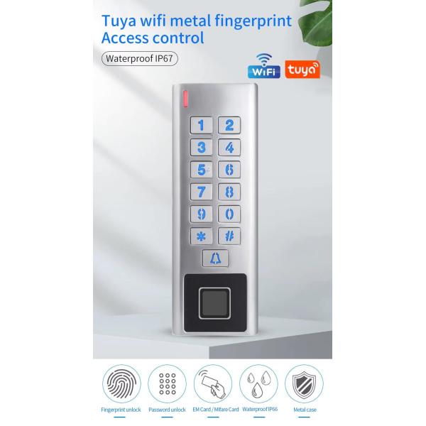 Weatherproof Outdoor Metal Keypad Access Control with WiFi and Tuya App Integration