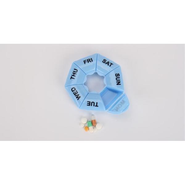 28 compartment column shape plastic pill storage box with pill crush box, Conventional eco-friendly 4 grids plastic trav