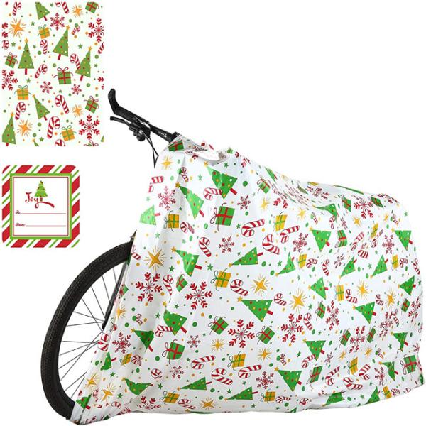 2mils Gravure Printing Christmas Bike Bags 60x70 Inch With Gift Tags