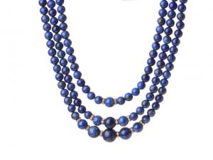 Buy cheap Fashion natural Lapis lazuli multilayer necklaces woman Jewelry wholesale from China product