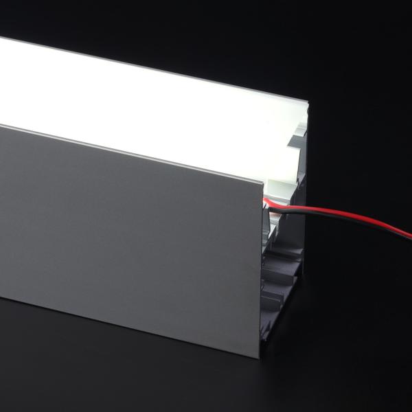 Office Lighting Alu Anodized Suspended LED Profile PC Cover U Shape