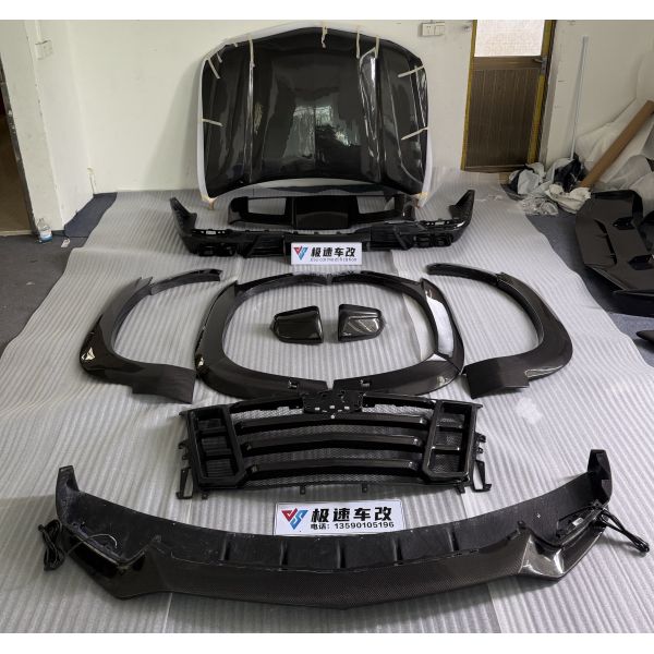 PD Style Tesla Model Body Kit Front Rear Bumper Side Skirt Diffuser Spoiler Black