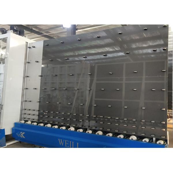 Double Glazing Glass Washing And Drying Machine Inverter Controlled Washing Speed