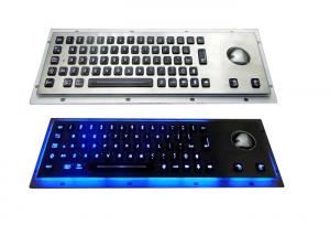 Buy cheap Splash Resistant Stainless Steel Keyboard 64 Illuminated Keys With Trackball / Backlit product
