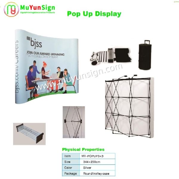 Quick Assembly Disassembly Advertising Display Stand LED Lighting