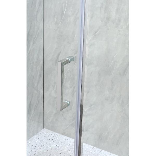Square Shower Enclosures 6/8mm Tempered Glass And Chromed Alum Frame