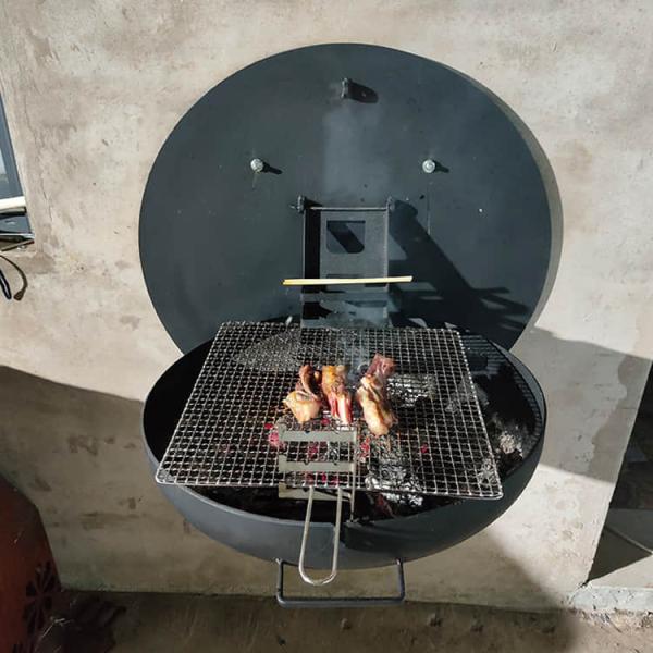 600mm Wall Hanging Barbecue 23.6 Inch Wood Burning Fire Pits