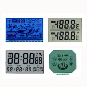 China Custom LCD Clock Module Monochrome TN 7 Segment Display Panel on sale