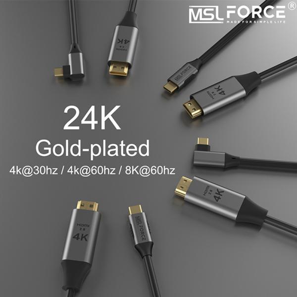 10 Meters USB Type C To HDMI Cable With HDR 4K 60Hz Refresh Rate For Long Range Use