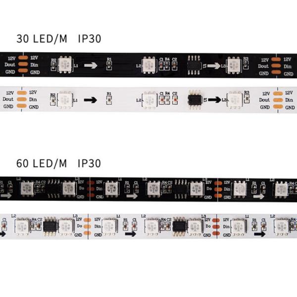 30LED /meter 5M WS2811 5050 SMD Addressable Ditigal Dream color RGB LED Strip
